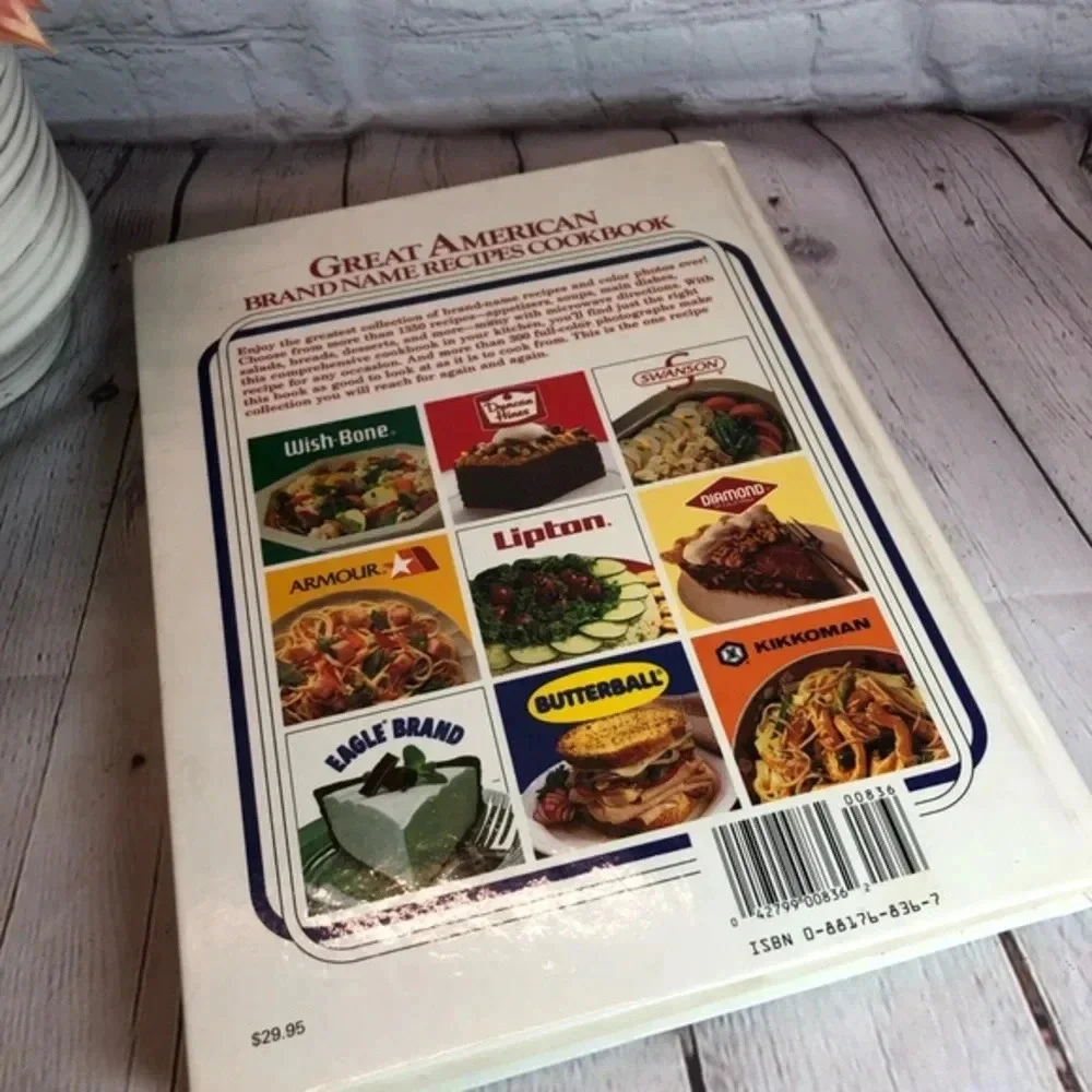 Vintage 1989 GREAT AMERICAN BRAND NAMES RECIPES cookbook cottagecore homestead